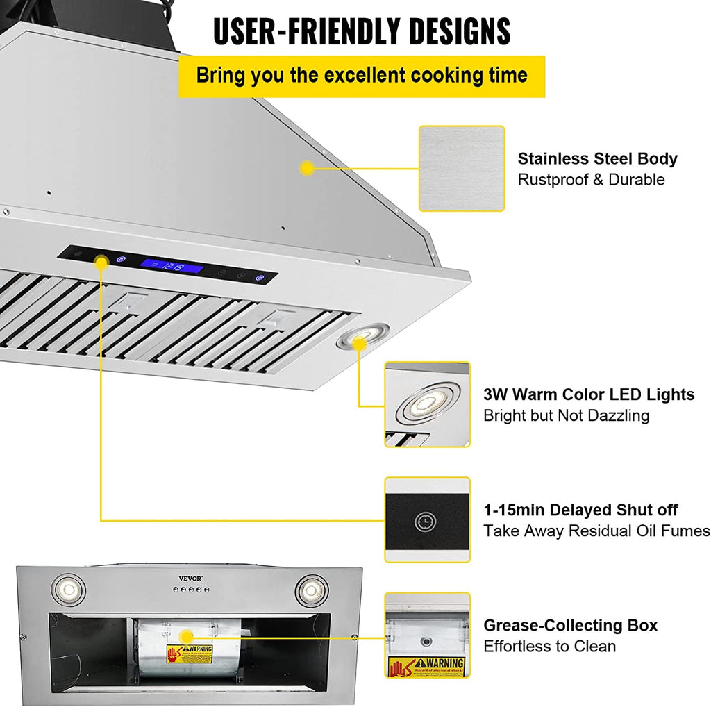36 in. Stainless Steel Built-in Range Hood with Remote Control Z627452