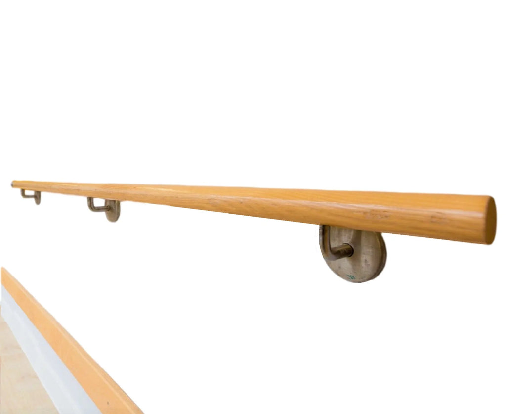 Silver 15 FT Long Wooden Stair Handrail with Iron Bracket P553