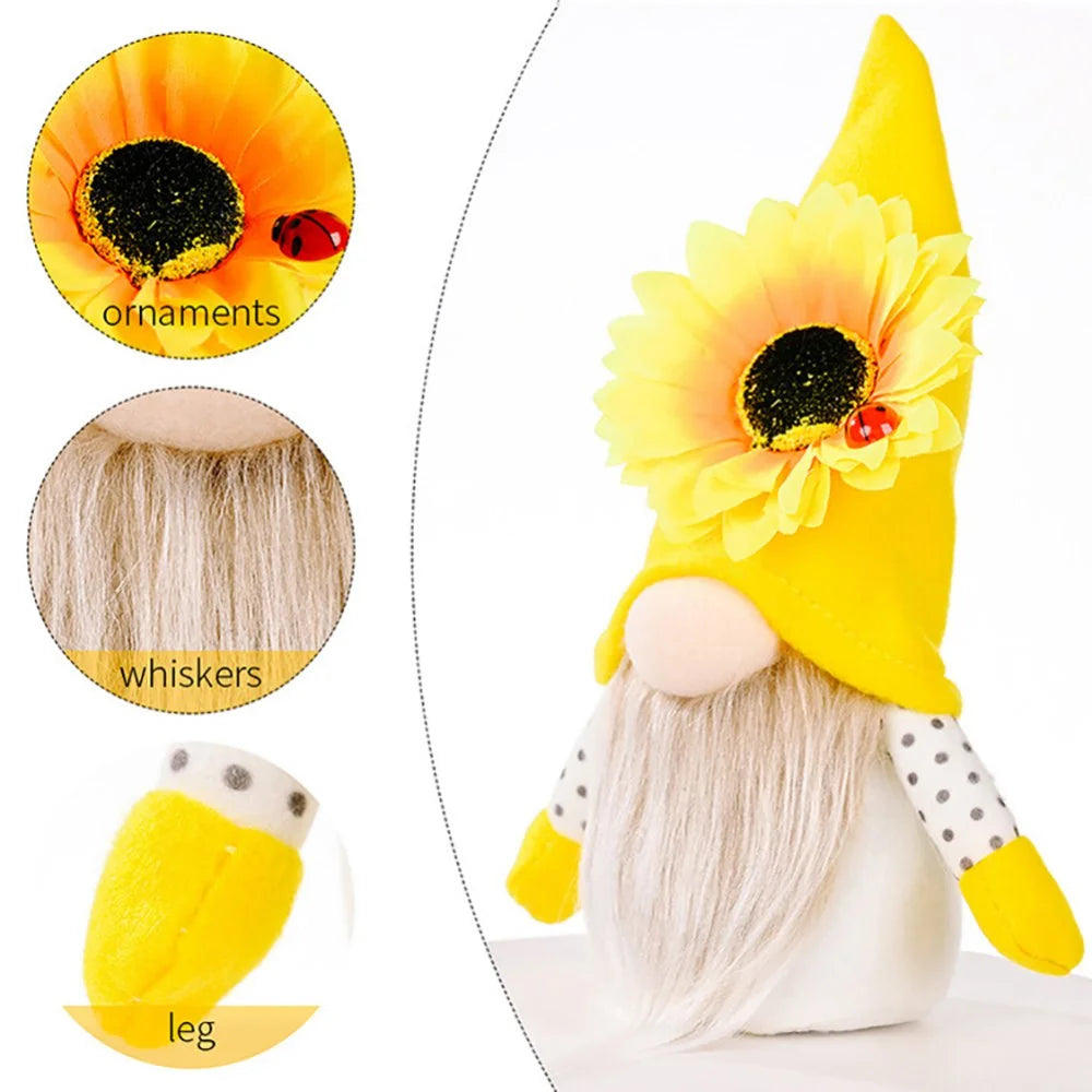 Sunflower Gnome Plush Doll O6995
