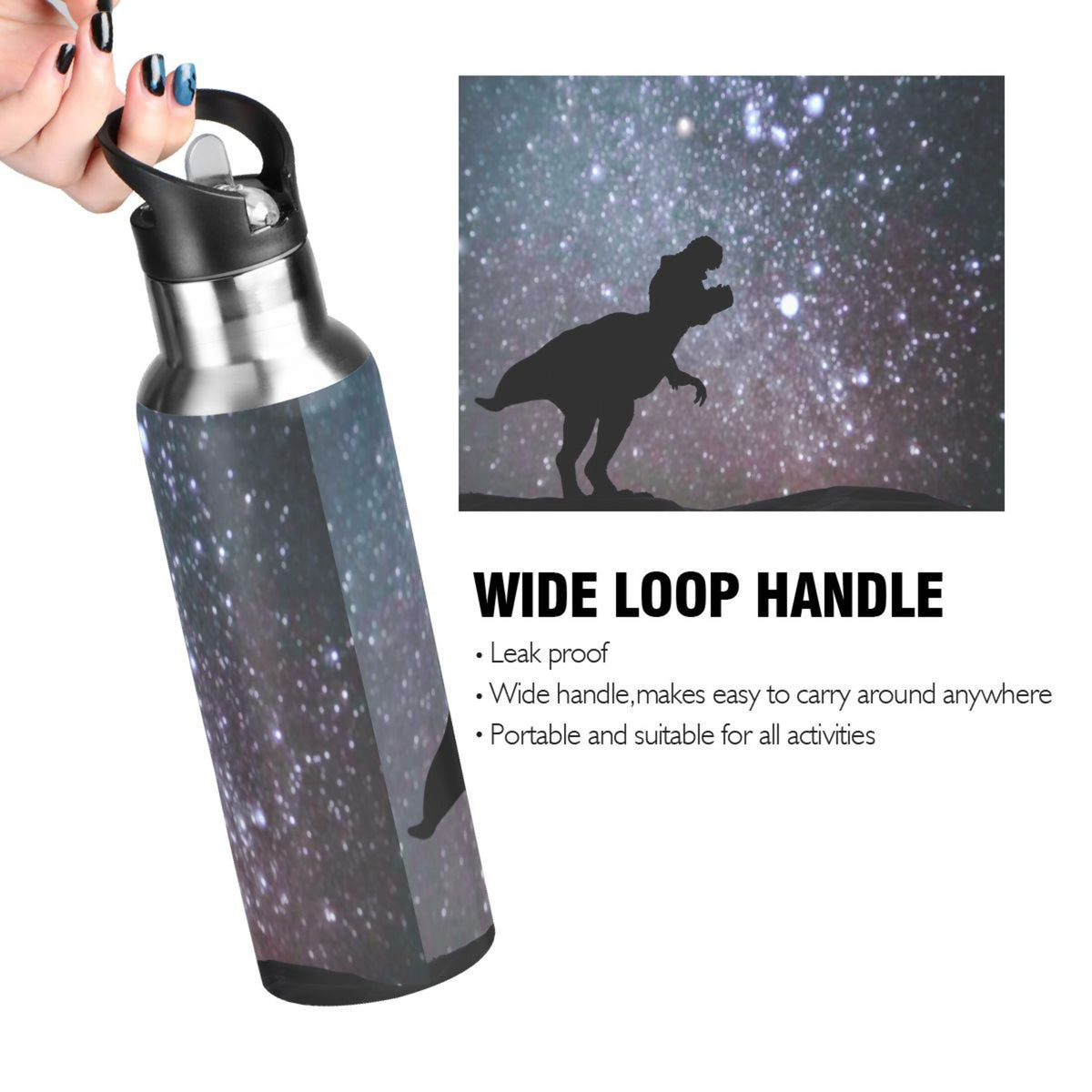 Stainless Steel Water Bottle with Straw Lid 20 OZ G151