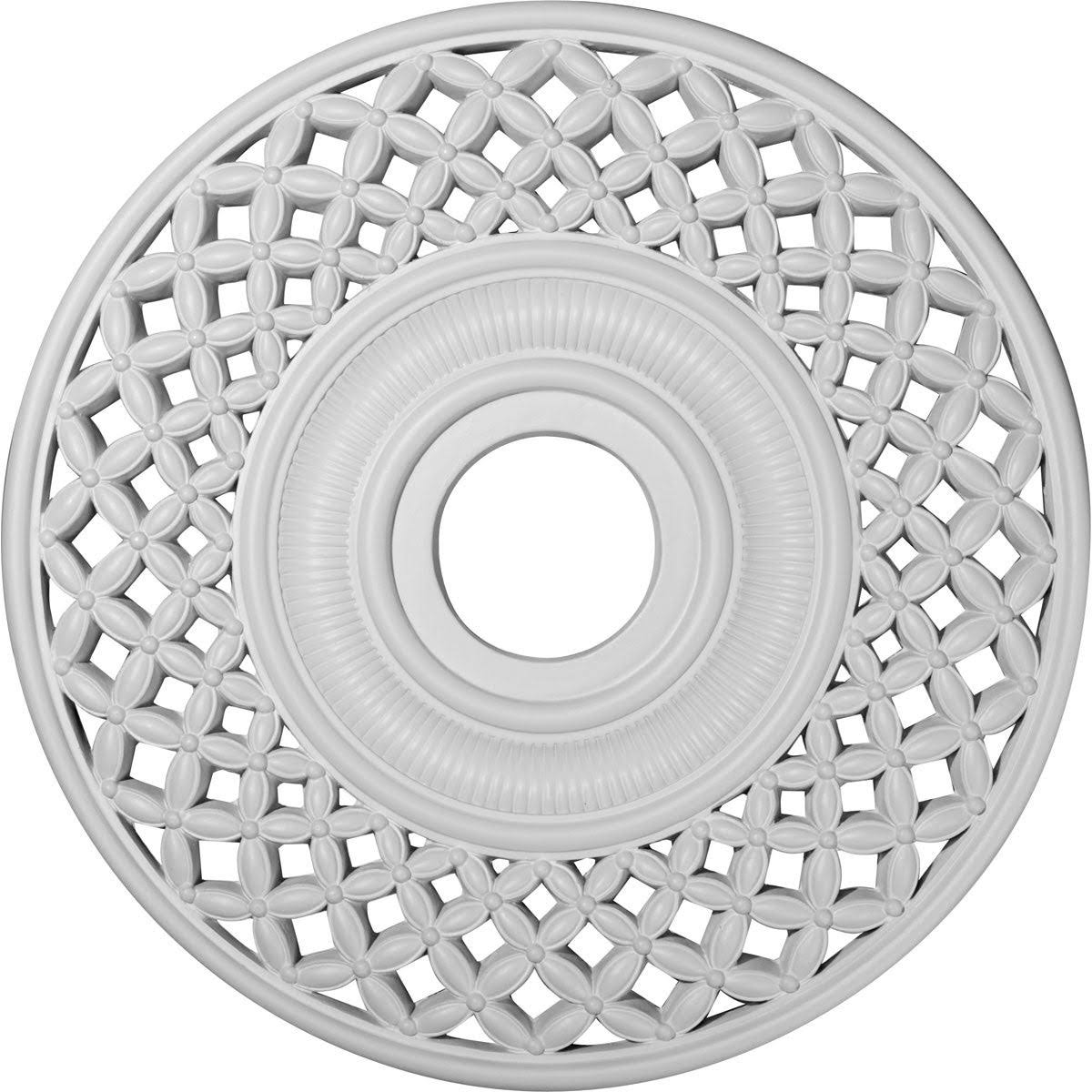 22 1/4x22OD x 4 3/4x22ID x 1 1/4x22P Ceiling Medallion Hand-Painted Pewter I62289
