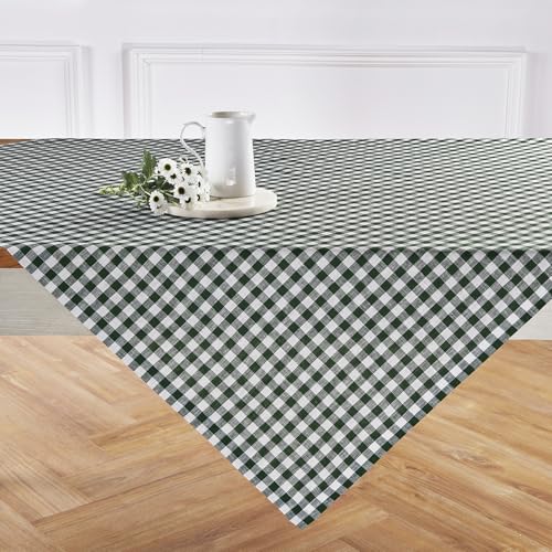 100% Pure Linen Checkered Tablecloth 60 x 132 Inch S580