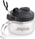 Airbrush Cleaning Pot Glass Jar Kit with Holder Station I300080
