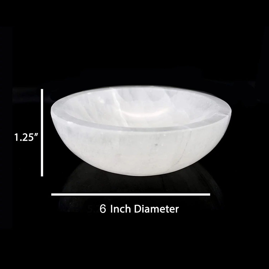 6 inch Selenite Crystal Bowl F939