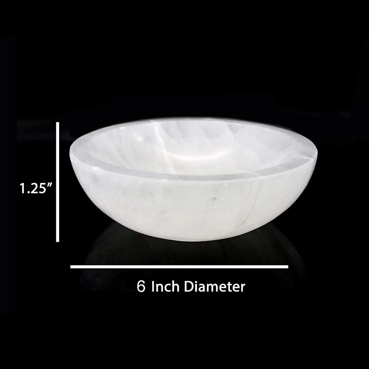 6 inch Selenite Crystal Bowl F939