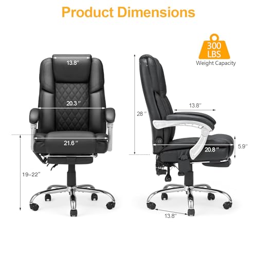 White Ergonomic Office Chair with Massage and Heat P246755