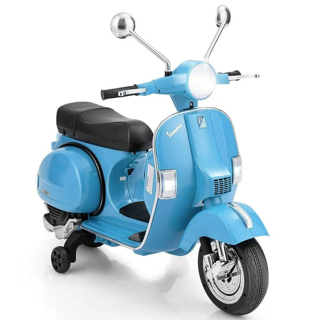 Blue 6V Kids Ride on Vespa Scooter Motorcycle with Headlight Y4325