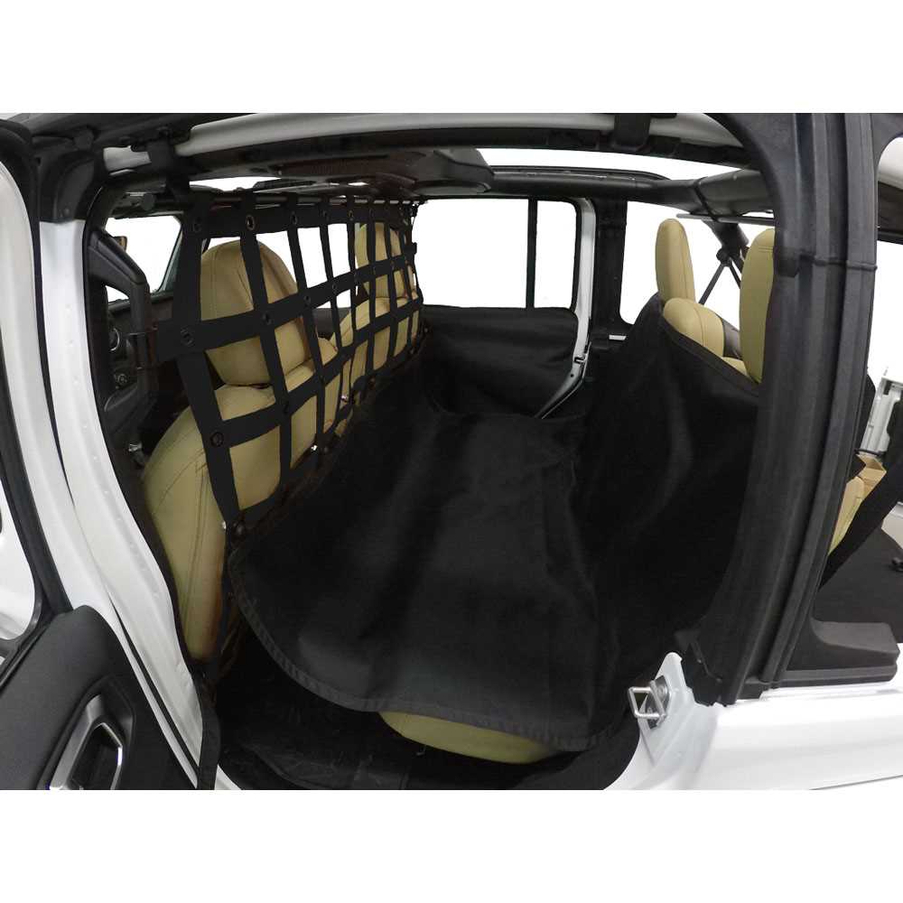 Black Pet Divider with Hammock and Door Protectors C875151