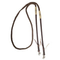 Adjustable Flat Braid Rein with Rawhide Accents N880116