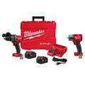 18V Lithium-Ion Brushless Cordless Hammer Drill Driver Kit with Impact Wrench W401
