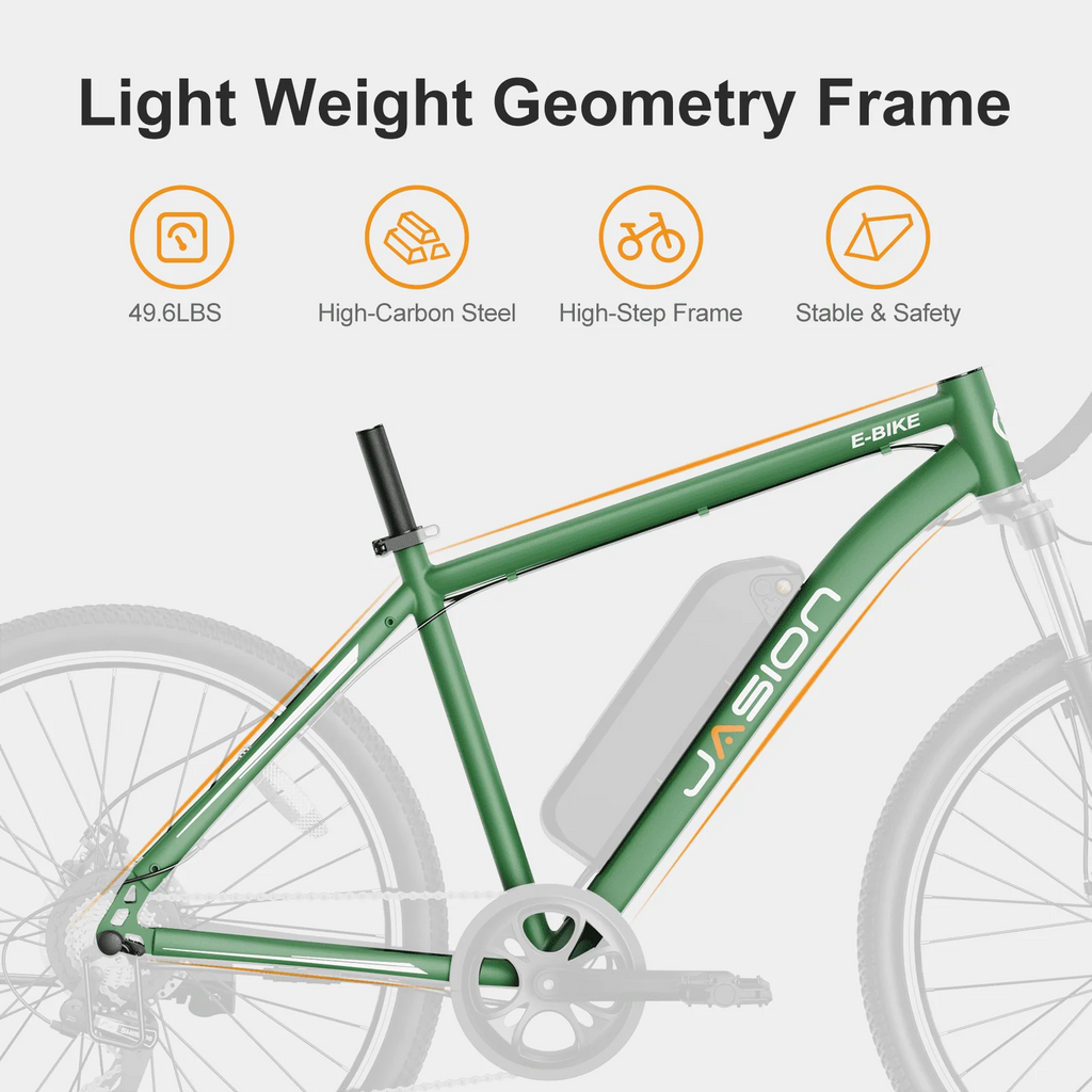 Electric Mountain Bike 26 Tires 350W 7 Speed Green H451759