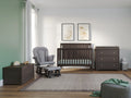 4-Piece Nursery Set with Convertible Crib, Dresser, Glider, and Toy Box V3137