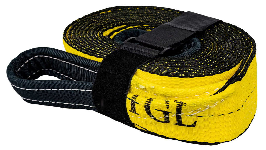 3 inch 20 Foot Tow Strap, Polyester, 30,000 Pound Capacity with Reusable Storage Strap K43584