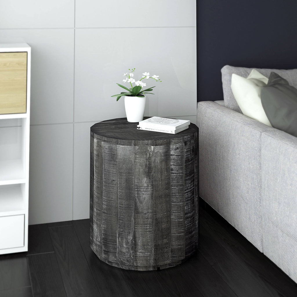 Distressed Grey Accent Table U91779