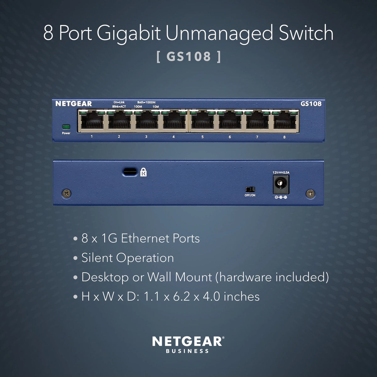 8-Port Gigabit Ethernet Unmanaged Switch Z615042
