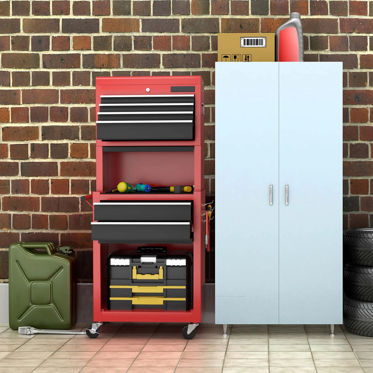 6 Drawer Rolling Tool Chest Storage Cabinet G19302