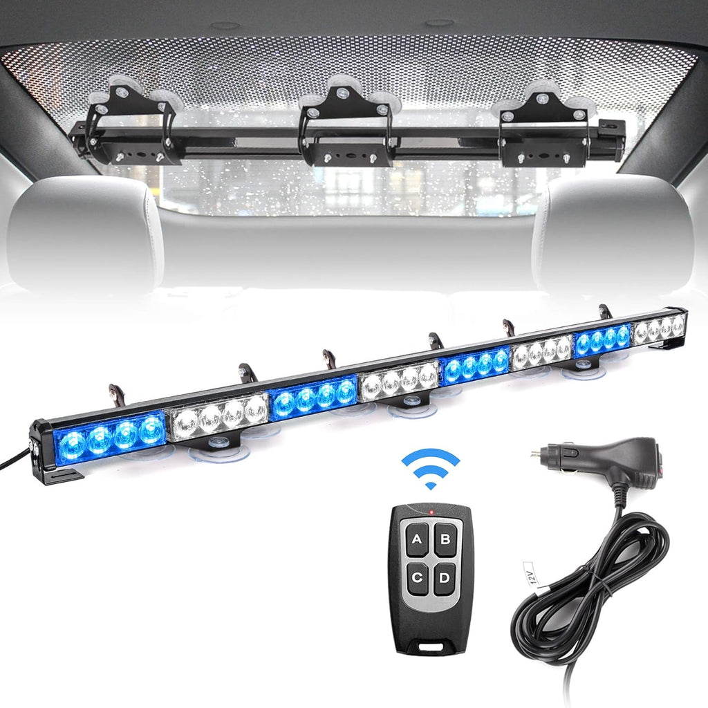 Amber White 35.5 inch 8 Panels Strobe Light Bar Pack of 2 D6077