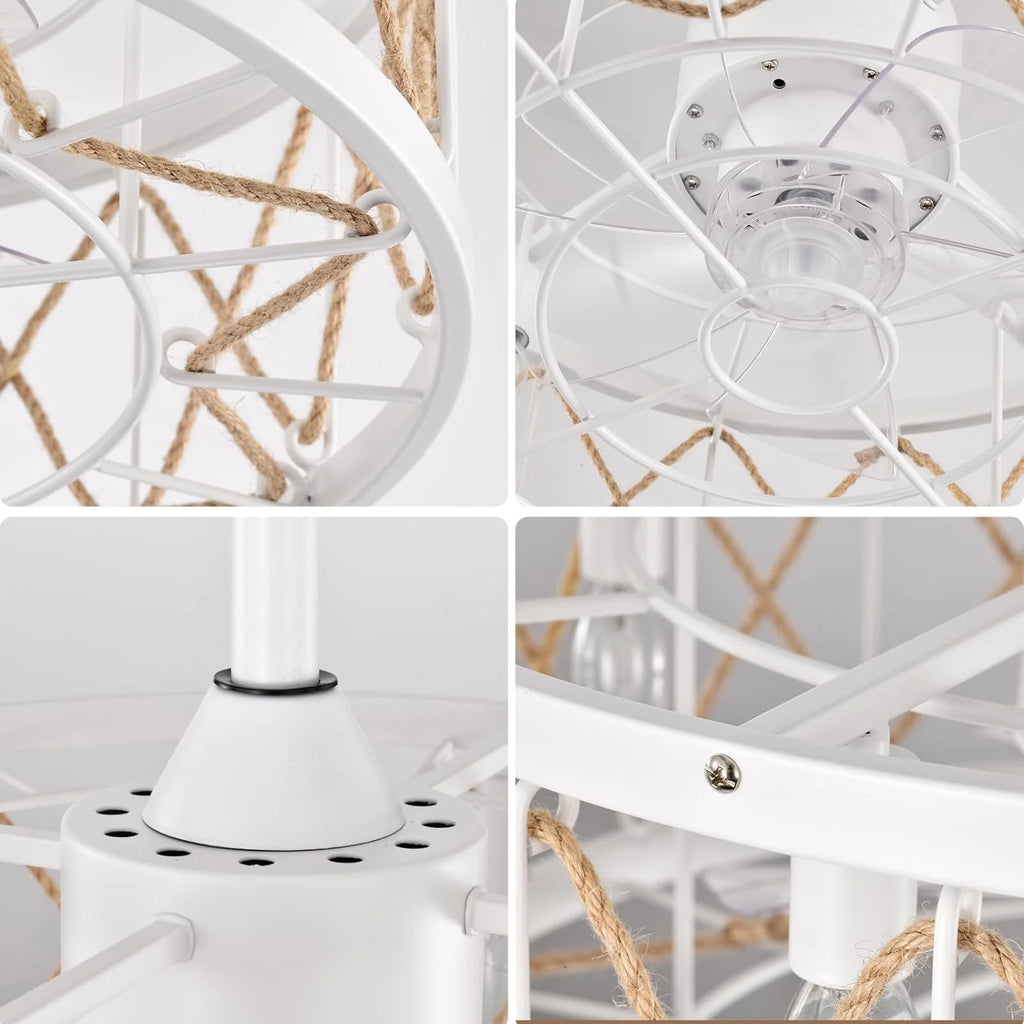 White Ceiling Fan with Lights T51803