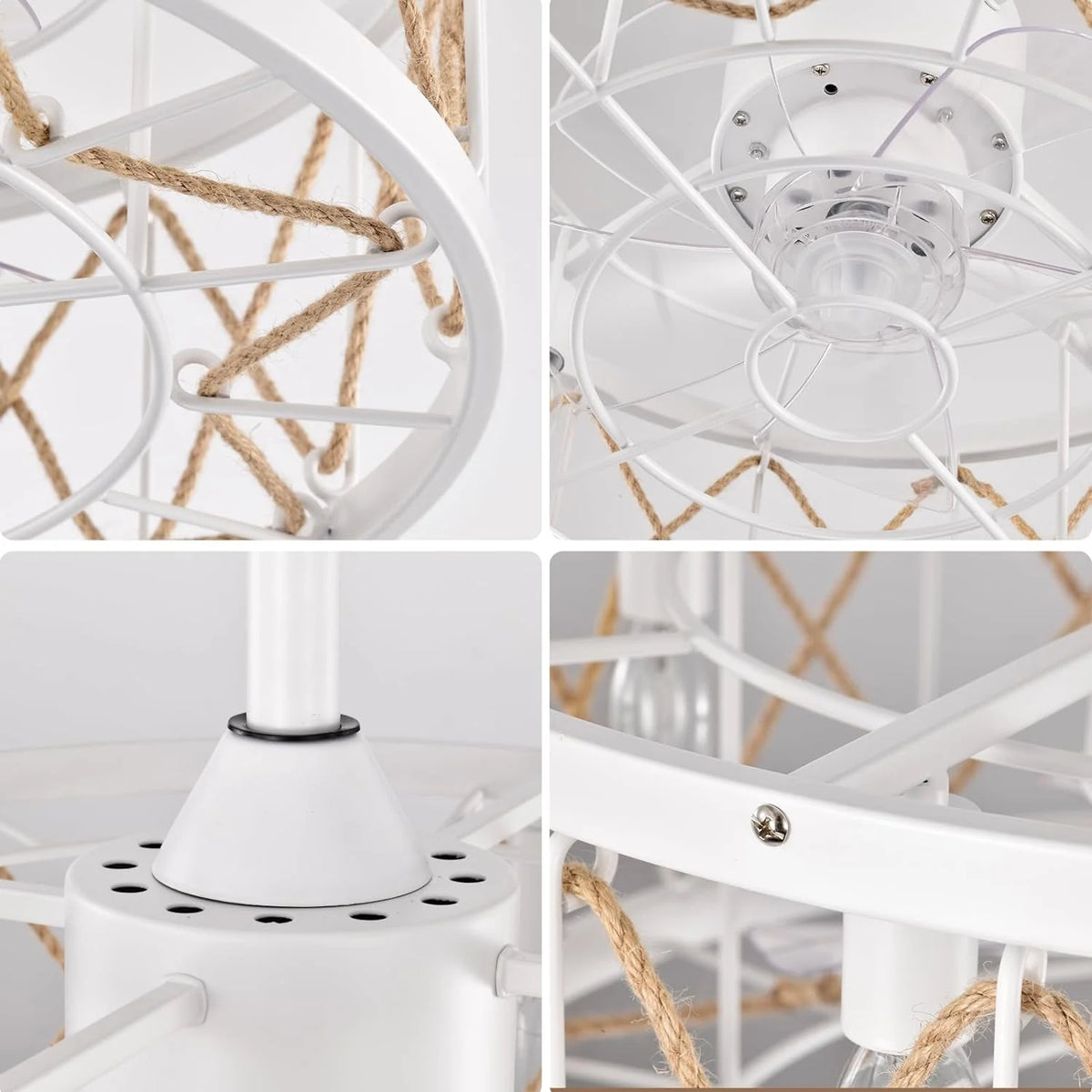 White Ceiling Fan with Lights T51803