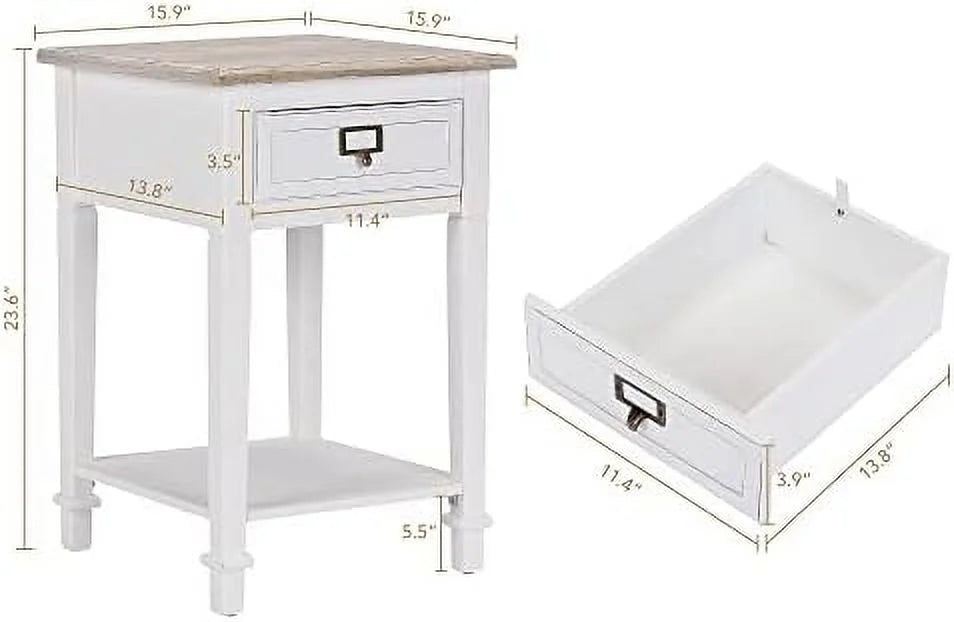 End Table with Charging Station and Drawer J233