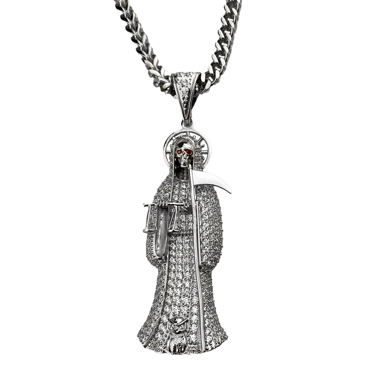 Stainless Steel Franco Chain Necklace 36" Y695929