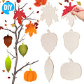 60 Pieces Maple Leaf Wood Craft Cutout P842