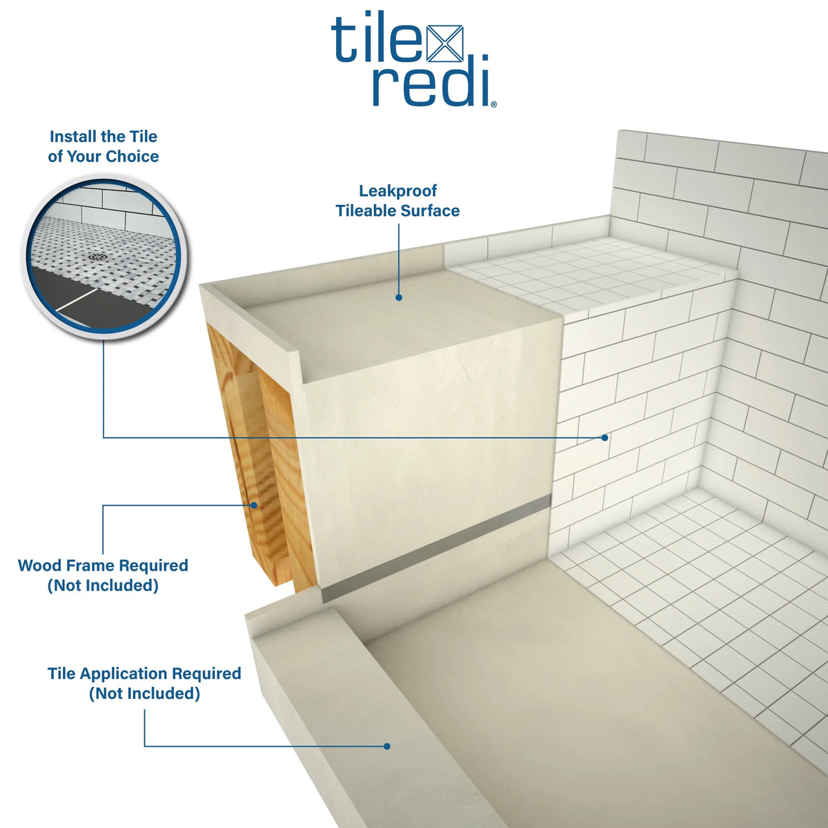 Rectangular Shower Base K101