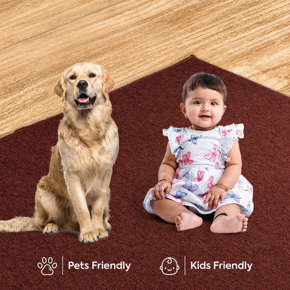 Solid Color Rug, 5' x 7' Oval J985