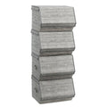 Set of 4 Stackable Storage Bins with Lid B23118