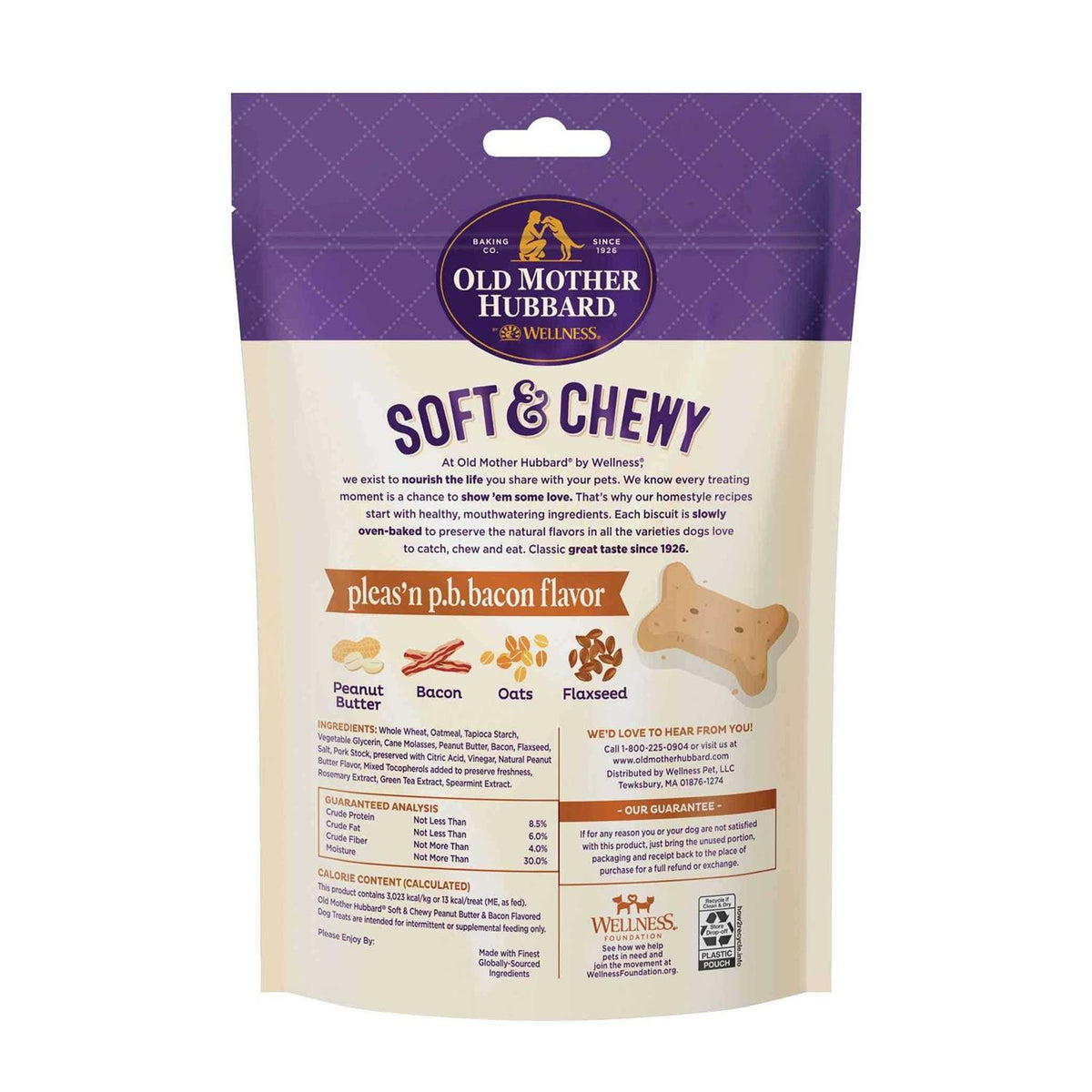 Soft & Tasty Peanut Butter & Bacon Biscuits Baked Dog Treats Mini I834871