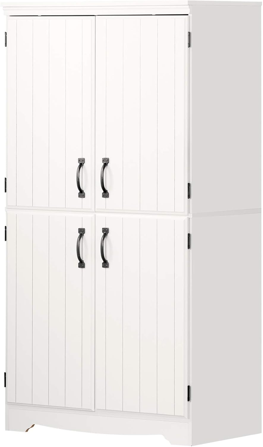 Pure White 4-Door Storage Cabinet S66353