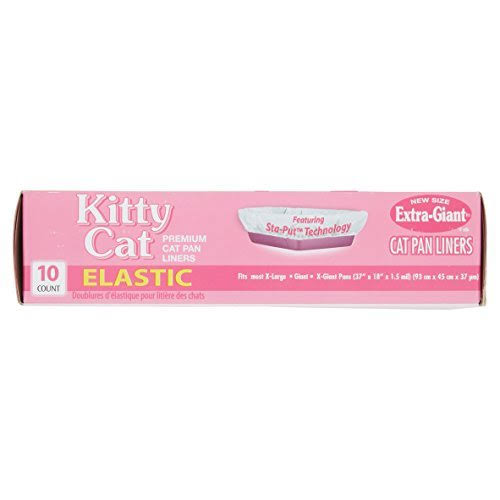 Disposable Elastic Cat Pan Liners for Large Litter Boxes, 10-Pack F108