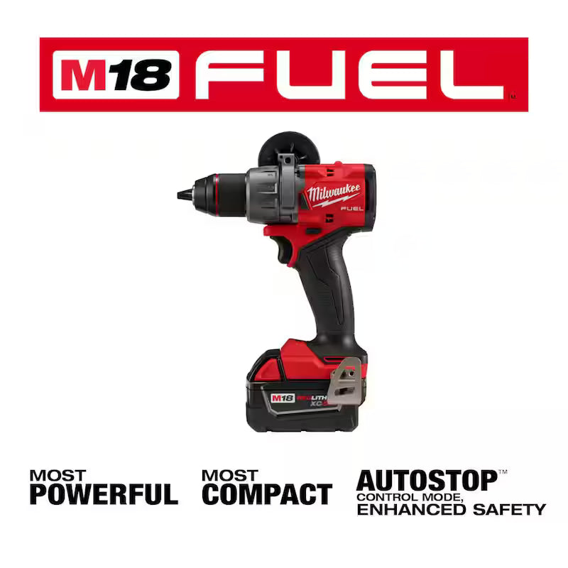 18V Lithium-Ion Brushless Cordless Hammer Drill Driver Kit with Impact Wrench W401