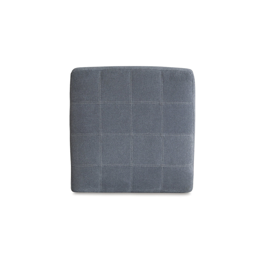 Oversized Faux Wood Accent Ottoman V61036