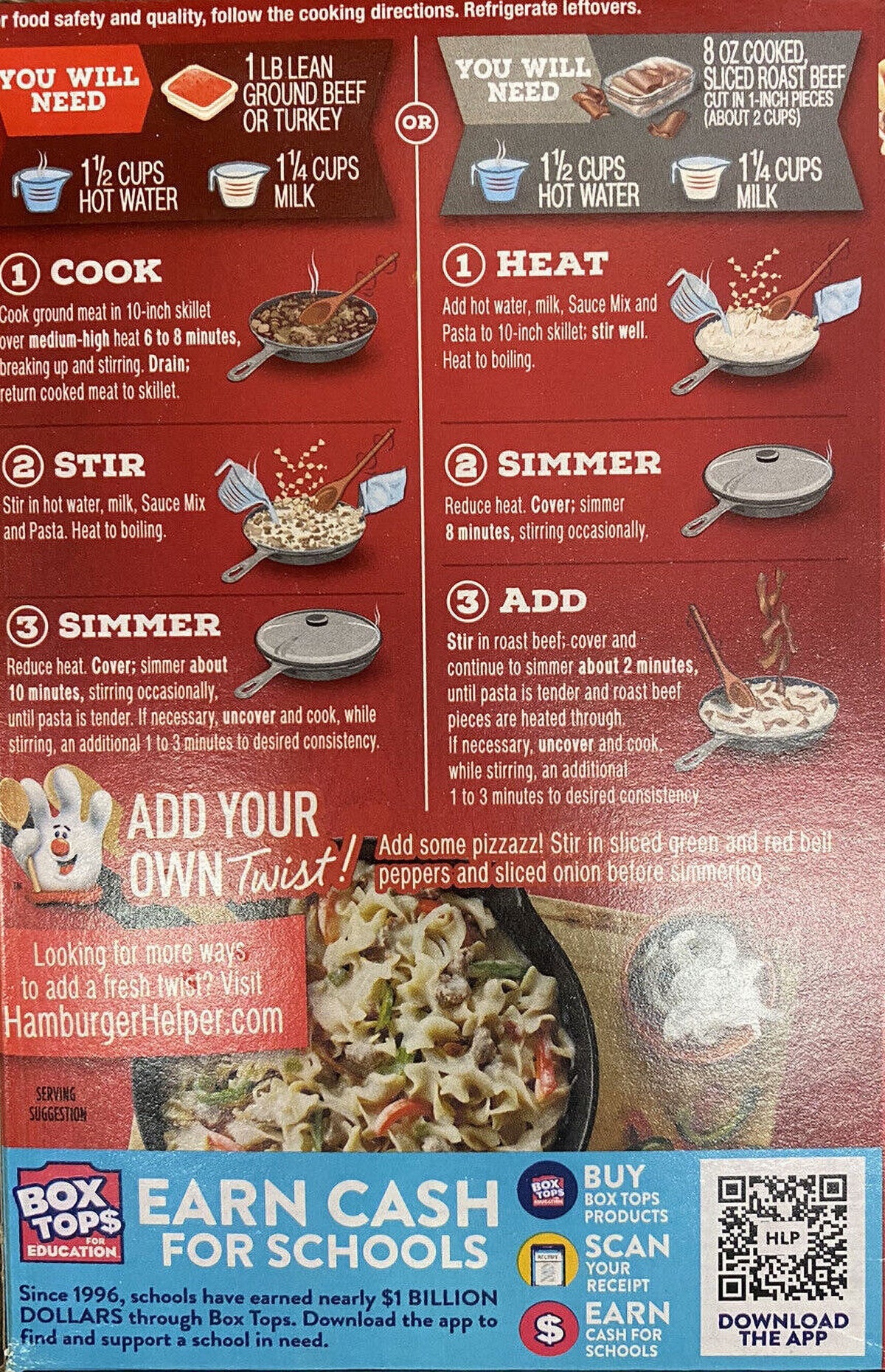 Hamburger Helper Philly Cheesesteak Mix 4.8 oz 2 Pack T6375