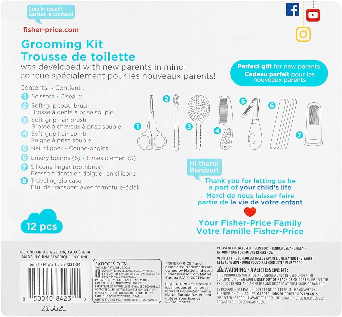 Baby Grooming Kit, 12 Pieces I7255