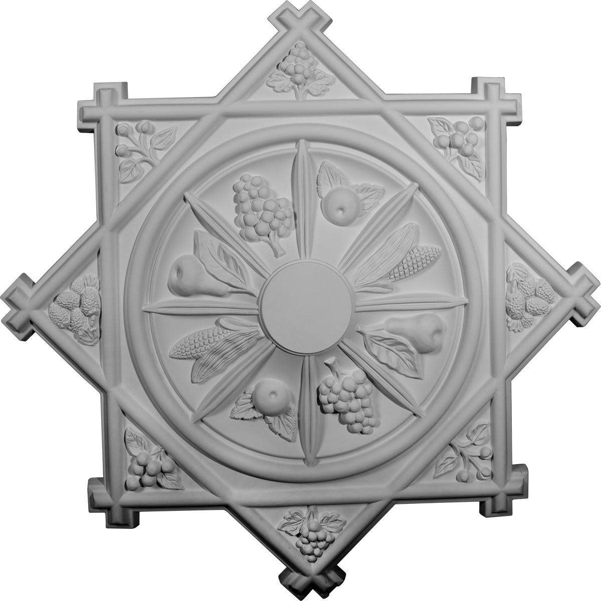 38 1/4x22OD x 1 1/2x22P Hand-Painted Ceiling Medallion N354