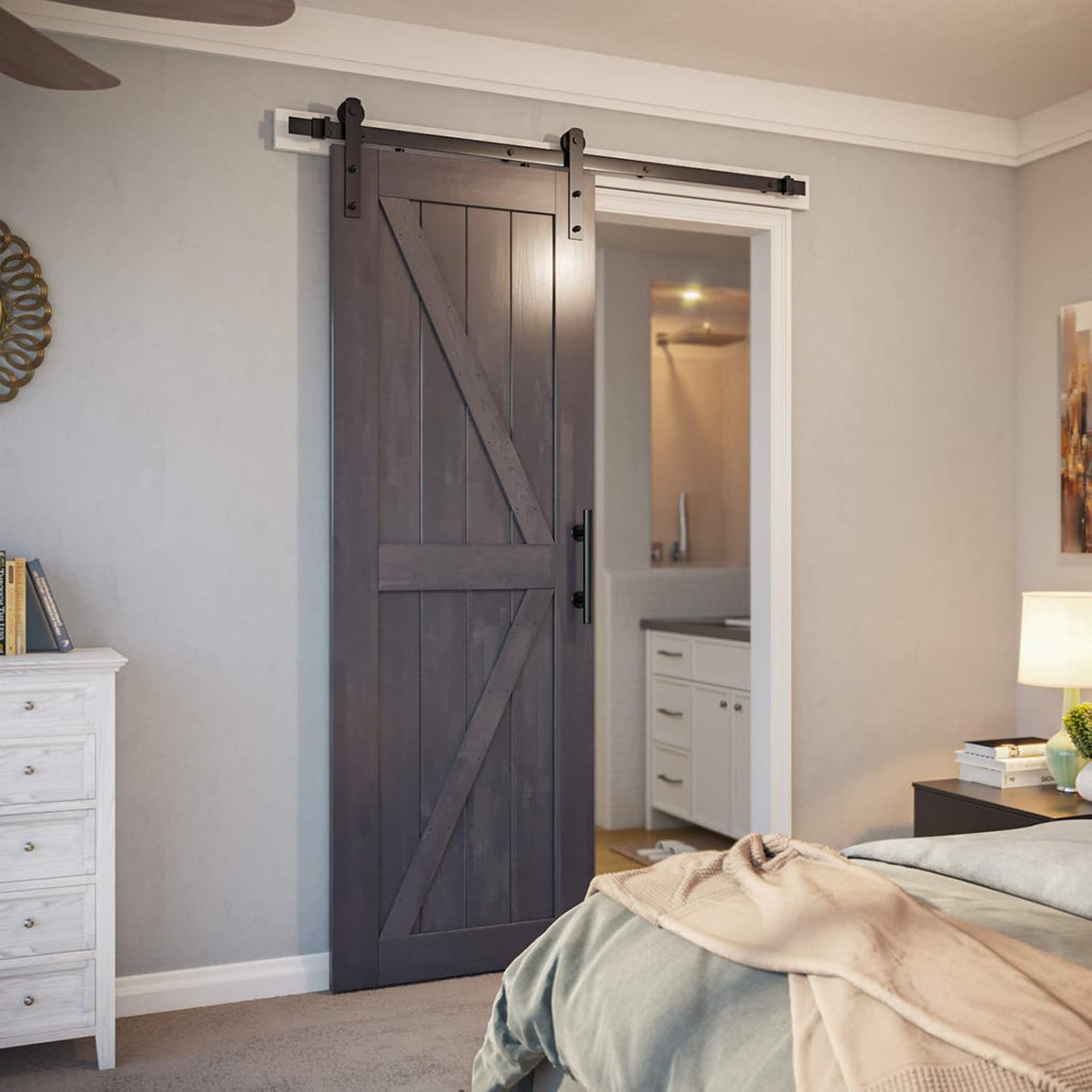 5ft Heavy Duty Sliding Barn Door Hardware Kit Pack of 2 B622