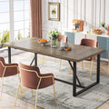 70.9" Gray & Black Dining Table W70653