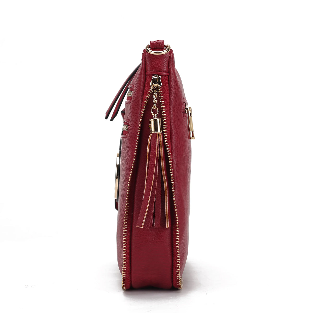 Faux Leather Expandable Crossbody Bag Q690