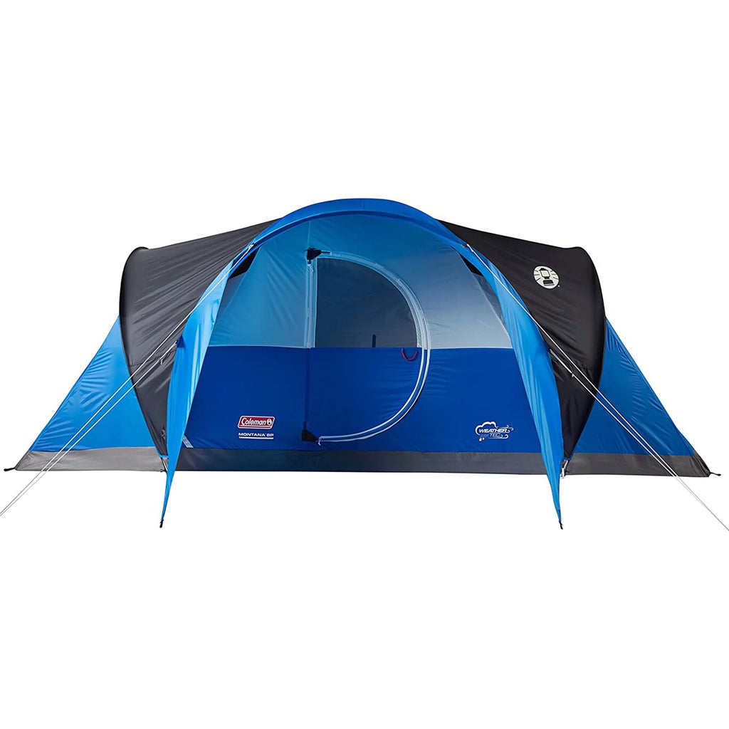 8 Person Cabin Camping Tent with Hinged Door, Blue K4962