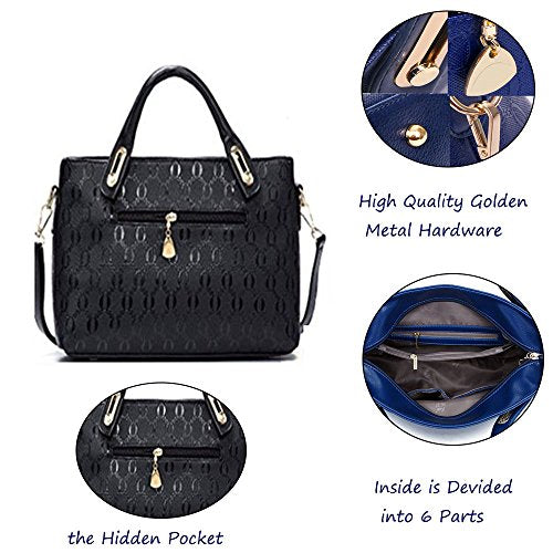 4 Pcs Top Handle Satchel Hobo Handbag Set Z5385