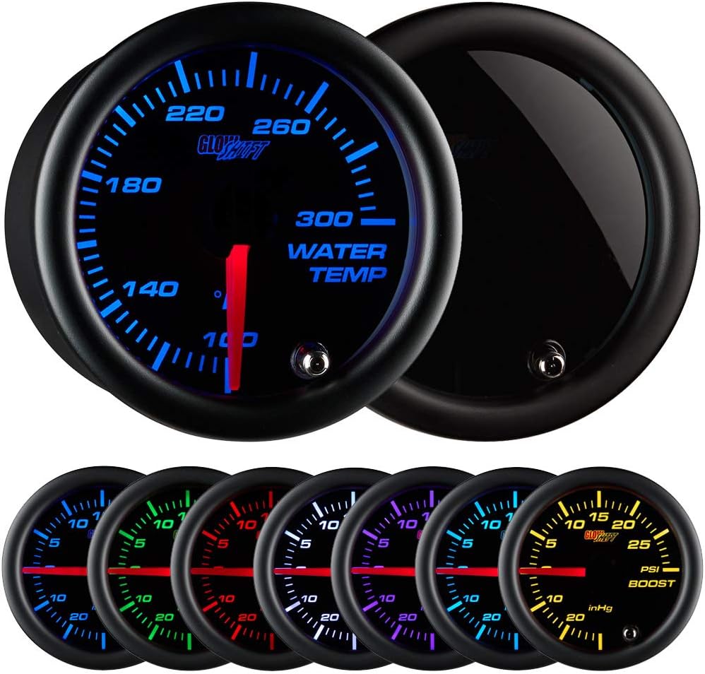 Tinted 7 Color Water Coolant Temperature Gauge Kit J202390