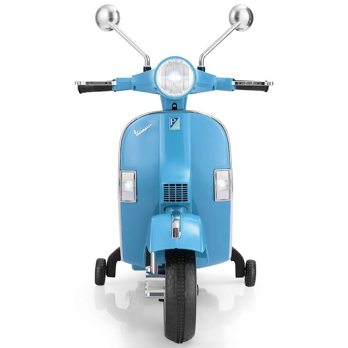 Blue 6V Kids Ride on Vespa Scooter Motorcycle with Headlight Y4325