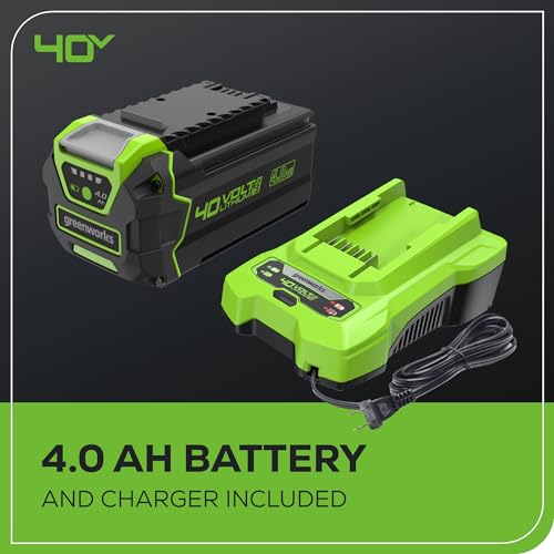 40V 16" Brushless Cordless Push Lawn Mower with 4.0Ah Battery and Charger R302303