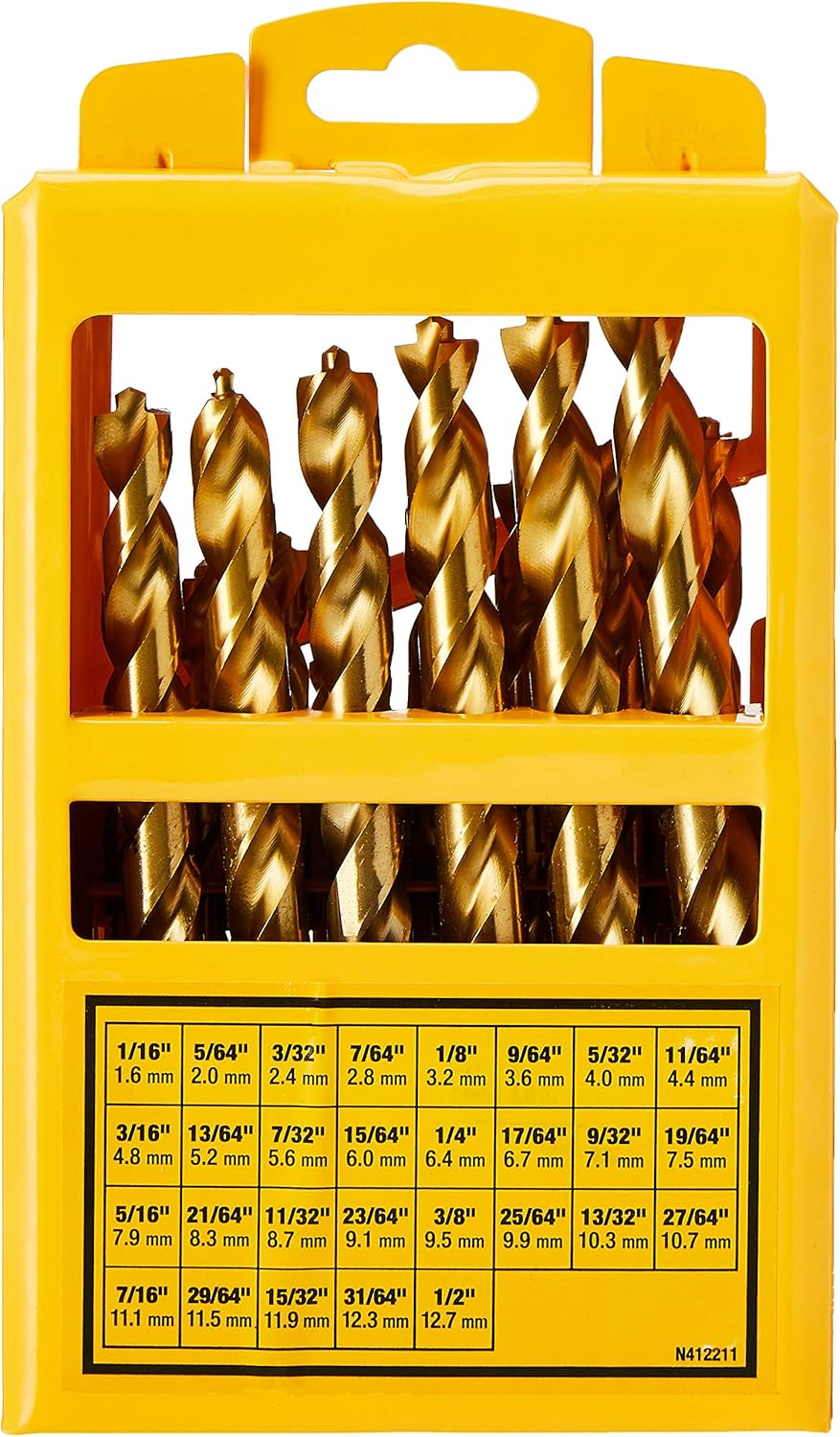 29-Piece Titanium Nitride Coated Drill Bit Set I707