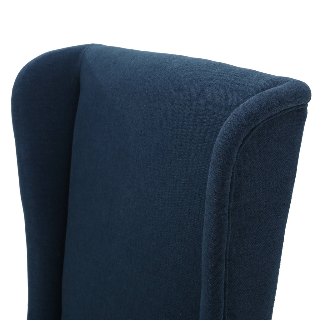 Dark Blue Fabric Dining Chair O8464