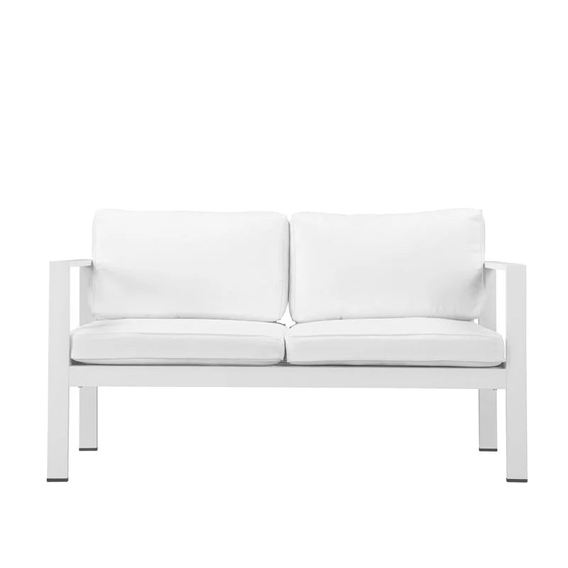 White 4-piece Aluminum Frame Outdoor Sofa Set L6447
