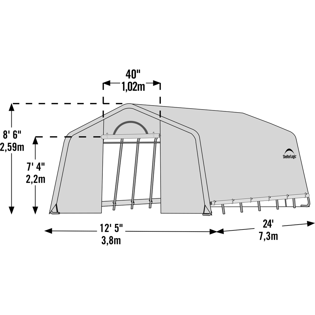 Heavy Duty Greenhouse 12 x 24 x 8 N176