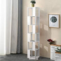 Blue 6 Tier Wooden Rotating Bookshelf X36980